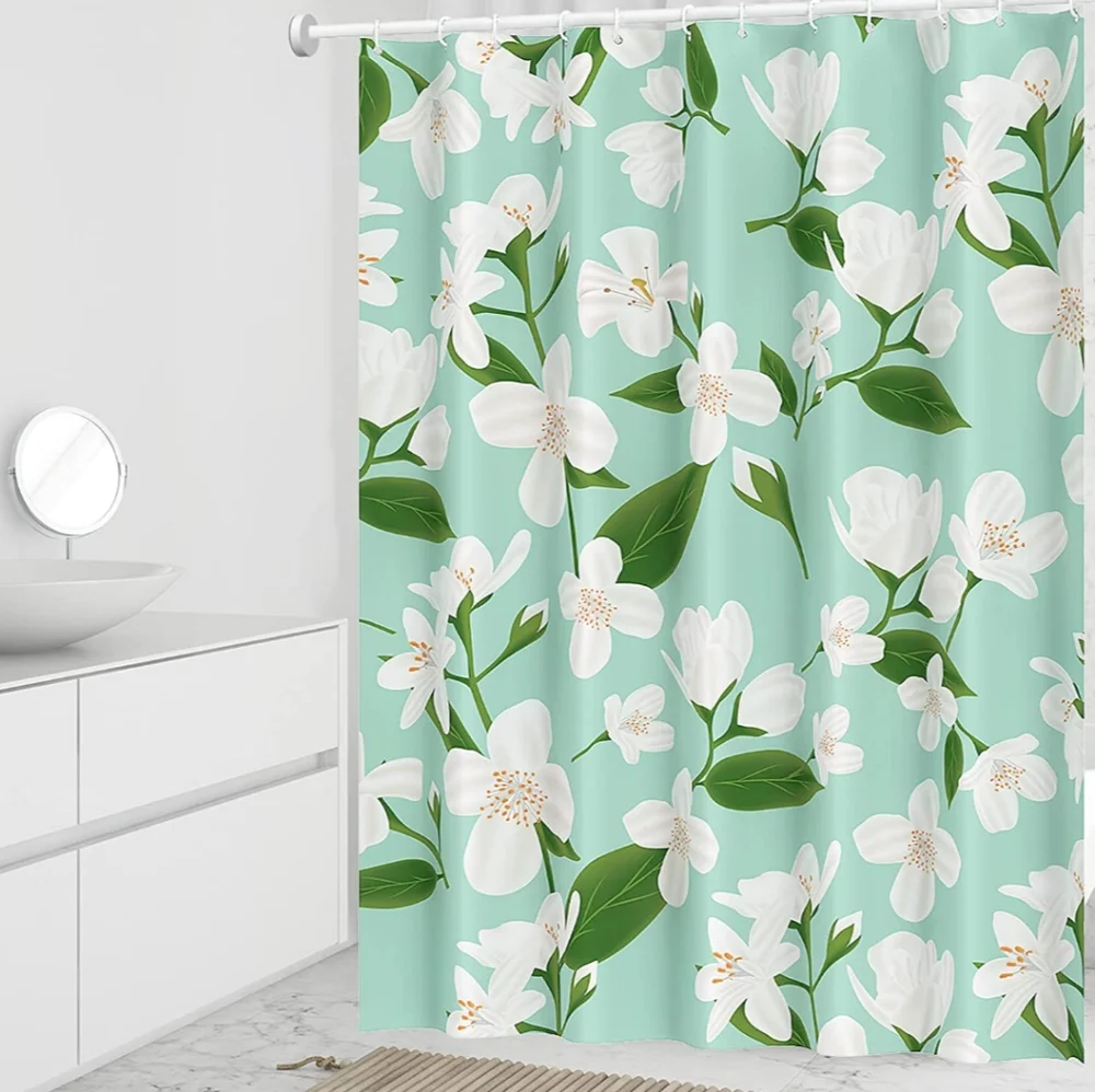 Floral shower curtain
